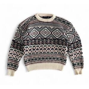 Vintage Northern Isles Knit Fair Isle Crewneck Sweater Women’s Size M